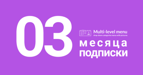 Многоуровневое меню – подписка на 3 месяца
